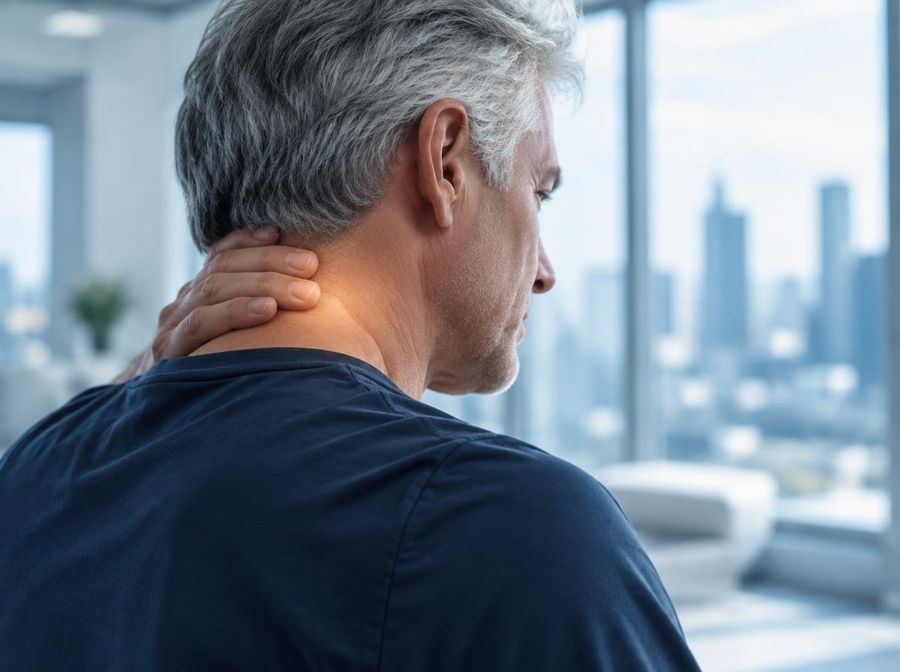 Neck close up scene